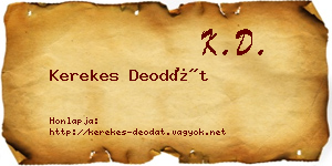 Kerekes Deodát névjegykártya