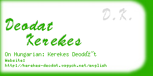deodat kerekes business card